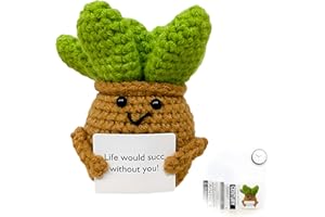 SoeUyd Muñecas de Punto, Muñecos Positivos, Regalo Positividad, Positiva Suculentas, Pequeños Lucky Charms, Adornos para Fiestas, Juguetes Decorativos en Forma de Suculentas Fomentar Amistad