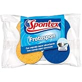 Spontex 10300017 Super Absorbent Vegetable Cellulose Sponge Scourers, Pack of 2, Pack of 2, 2