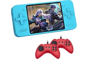 FSJUN Retro Handheld Game Console 600 Klassische FC -Videospiele 3,5 -Zoll 5000mAh tragbare Mini -Spielekonsole mit 2 Gamepads, Support TV Out und Two Player, Geschenke für Kinder und Erwachsene (Blau)