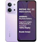 Redmi 15C 5G Prime Edition (Dusk Purple, 4GB + 128GB) | Massive 6000mAh Battery | Segment's Largest 17.53cm Display Up to 120