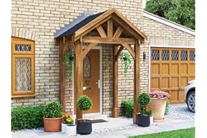 Dunster House Wooden Porch Canopy 2m x 1.5m Thunderdam (4 Post Full Height)
