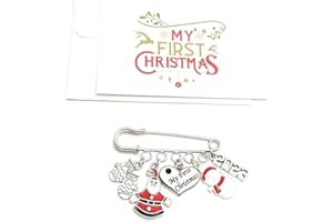 LIBBY'S MARKET PLACE My First Christmas 2023 Nappy Pin Keepsake Charms with Gift Bag and Gift Card