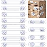 12 Pezzi Bambini Chiusure di Sicurezza, Kimsky Chiusure Sicurezza Bambini per Armadietto Cassetto Guardaroba Frigorifero Faci