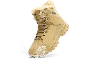 Veool Winterstiefel Wasserdicht Herren,Warme Gefütterte Winterschuhe Trekkingschuhe Wanderschuhe