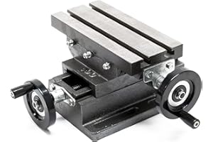 WILTEC Mesa multifunción fresadora perforación Mesa coordinadas Dos ejes Mesa cruz Herramienta 220x100mm