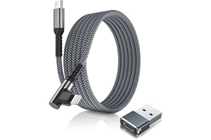 Basesailor Kabel USB C na Lightning 2 m z adapterem USB A, długi kabel 90 stopni, zasilacz PD, kabel do szybkiego ładowania do iPhone 14, 13, 12, 11, Mini Pro Max SE, iOS, Apple Airpods 3, 2, iPad 7,