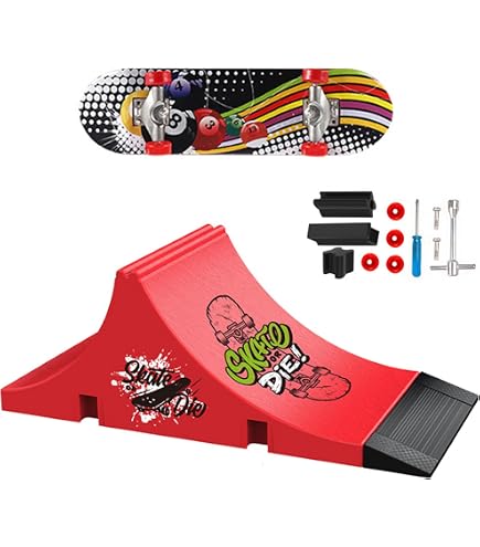 Kit Rampe De Finger Skate – Mini Skatepark Modulable – Fingerboards, Vélos, Scooters – Cadeau Enfant/ado