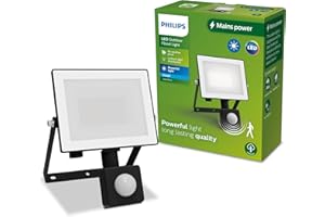 PHILIPS Lois Outdoor Floodlight with Sensor, 20 W, 5000 K, Black​