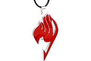 Beaux Bijoux - Collana con ciondolo con logo della gilda Fairy Tail dell’anime Natsu Dragneel, perfetta per cosplay