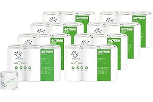 Papernet Bio Tech - Carta Igienica 407569, 8 Confezioni x 12 Rotoli in Pura Cellulosa da 18,15m Ciascuno, Combatte Naturalmente i Batteri Patogeni, 2 Veli, 165 Strappi per Rotolo da 9,5x11cm