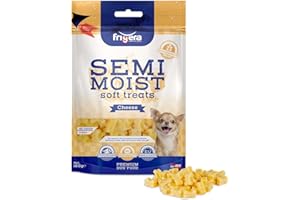 Frigera Semi-Moist Soft Treats Queso 165g – Snacks Blandas para Perros, Deliciosa Recompensa para el Entrenamiento y Entre Comidas, Producido en Bélgica