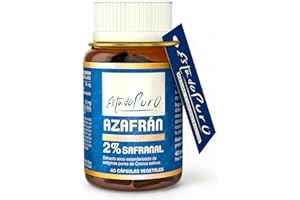 Azafran Estado Puro 2% Safranal Affron + Vitamina B6 | Bienestar Emocional, Ansiedad, Calidad del Sueño | Apto Veganos | Origen Español | 40 Cápsulas de Tongil