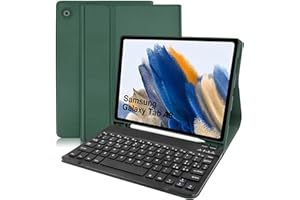 COEZFE Custodia con Tastiera per Samsung Galaxy Tab A8 10.5 Pollici 2022 (SM-X200/X205/X207), Layout Italiano Bluetooth Tastiera per Samsung A8 10.5" 2022, Custodia Tastiera per Samsung Tab A8, Verde scuro