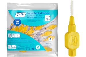 TePe Mellanrumsborste Original, Gul, 0.7mm/ISO 4, 20-pack | Effektiv rengöring mellan tänderna, Ta bort plack, för Medelstora mellanrum, Där en tandborste inte når