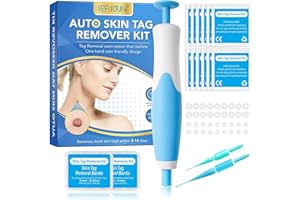 GIMOCOOL Auto Skin Tag Remover kit, Acrochordons Traitement, Stylo Anti-acrochordons, Peau Dispositif d'élimination des Verrues 2-8mm, 2 en 1 pour Enlever du Visage, du Corps verrues