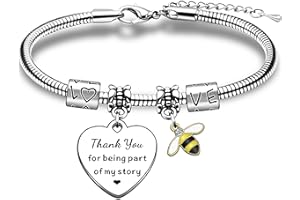 AMZQ Thank You Teacher Gifts for Women Teacher Bracelet Teacher Birthday Christmas Gifts for Teacher from Students