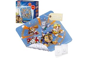 ‎PAW PATROL PAW Patrol rutschfeste Duschmatte für Kinder - Anti Schimmel Duscheinlage Fans, antibakteriell, mit Saugnäpfen, Aufhängern und Ablauflöchern, 53x53cm