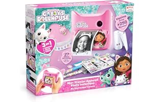 Canal Toys - L'Appareil Photo Gabby et la Maison Magique à Impression Instantannée pour Enfants de 4 Ans+ - Selfie & Caméra Vidéo - Impression sans Encre sur Papier Thermique - Idée Cadeau - GAB 005