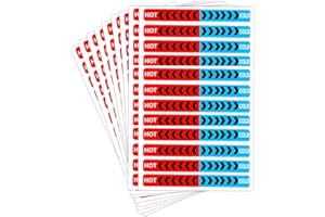 REMARKABEL 48 Pcs Hot and Cold Water Stickers Labels,Self Adhesive Kitchen Faucet Stickers,3D Hot and Cold Water Indicator Labels for Kitchen Bathroom Faucet Shower Escutcheon