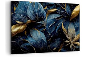 ARTTOR Cuadros Decoracion Salon Flores Arte Deco Lujo Lienzos decorativos 120x80cm Cuadro Sobre Lienzo Moderno Dormitorio Cocina Cuadros Pared Imágenes Wall Art Prints Decor Canvas Grande XXL AA120x80-5604