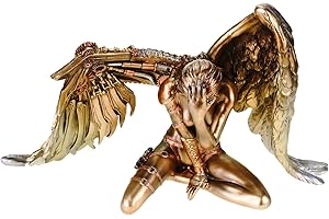 VOGLER Joh. Vogler GmbH Steampunk spadający anioł 37 cm figurka steam punk akt retro, Wielokolorowy, 21 x 37 x 13 cm