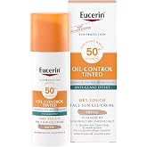 Eucerin Oil Control Tinted get&ouml;nter Sonnenschutz f&uuml;r fettige und unreine Haut mit LSF 50+, 50 ml Cream
