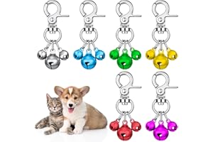 umorismo 6 Pcs Loud Bells For Cat & Dog Collars Jingle Bells Pet Bells With Clasp Colourful Pet Small Bells For Collar Charm For Pets