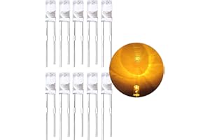 FLY SKY (Giallo 180 gradi) 120pcs 5mm Bi-pin LED Light Emitting Diode, lampada LED ad alta luminosità, potente lampadina componenti elettronici