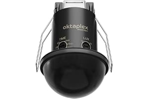 Oktaplex Kim 360° rörelsedetektor installation IP54 utomhus PIR-sensor 8 m räckvidd taksensor inomhus rörelsedetektor tak sva