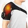 EDIFOLLY Heated Shoulder Massager Brace Support with Vibration, Heating Electric Shoulder Wrap with Massage, Wireless Vibration Shoulder Pad for Men and Women, Fits for Left or Right Shoulder