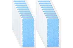 LLOUSSAK 240 Stück Ersatztapes für Haarverlängerungen, Doppelseitiges Klebestreifen, Transparent (Blau)