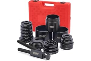 Orion Motor Tech 24 Pezzi Set di Estrattore Cuscinetti Ruota per Rimozione e Installazione Cuscinetti Ruota Anteriore con Viti Scorrevoli, 55-88 mm Boccole Universali, Manicotti, Custodia