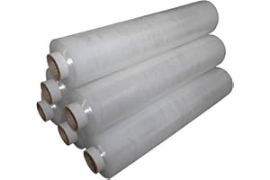 REALPACK® 1 x QUALITY FLUSH CORE CLEAR PALLET STRETCH WRAP STRONG SHRINK FILM SIZE - 500mm X 250m IDEAL FOR WRAP FREE FAST DELIVERY