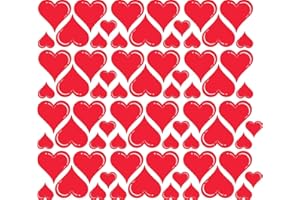 Stickers4 Red Hearts, double-sided static cling window stickers - Mixed size pack Valentine's window stickers
