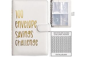 ‎YJWZ YJWZ 100 Umschlag Saving Challenge,Budget Planner Deutsch,A5 Haushaltsplaner mit Umschlägen,Budget Binder Einfache und Unterhaltsame Möglichkeit zu Sparen 5050 €,Sparbuch für Geld Sparen Challenge