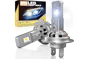 ANTEMOON Bombilla H7 LED para Faros de Coche, 90W 18000LM 6000K Blanco Bombillas LED H7 con CSP Chips, 1:1 Mini Reemplazo de Lámpara H7 Halógena y Xenón para 12V 24V Coche, 2 Bombillas
