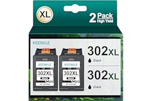 ‎KEENKLE KEENKLE 302 XL Schwarz Druckerpatronen Kompatibel für HP 302 Druckerpatronen für HP Envy 4525 4520 4527 für DeskJet 3630 3636 2130 für HP Officejet 4655 5230 3830 3831 3834