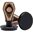 Normcore 58.5mm Espresso Coffee Tamper V4, Spring Loaded Tamper With Titanium PVD Coating Flat Base, 15lb / 25lb / 30lbs Replacement Springs, Colorful Wood Handle