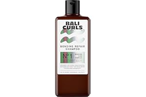 BALI CURLS BY HANK GE Bali CURLS Bonding Repair Shampooing N°1 - Shampooing réparateur pour cheveux abîmés - Sans sulfate avec Moringa & Panthénol - Soin des cheveux en profondeur - 200 ml