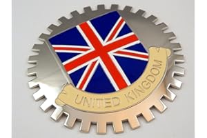 CAR CHROME DECALS United Kingdom Grille Badge for car Truck Grill Mount British Flag