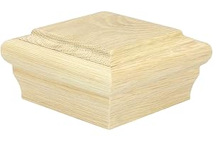 JACKSON WOODTURNERS Oak Box Newel Cap rebated to fit a 90mm Newel Post