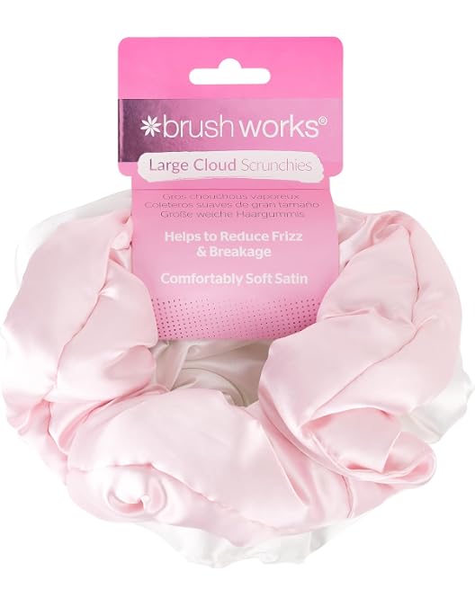 Brushworks Nude Haargummis Aus Satin – 4 Stück, Schonend Für Alle Haartypen, Reduziert Reibung & Haarbruch
