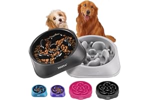 YINEYA 2 Unités Gamelle Anti Glouton, Gamelle pour Chat Chien Anti Glouton, Accessoire pour Ralentir la Nourriture, Puzzle Labyrinthe pour Races Moyennes