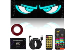 ‎LOOKLIGHT Looklight Devil Eyes, Flexibler LED Laufschrift Programmierbar,(12 x 59,5 cm), Led Display, Fernbedienung & Bluetooth APP-Steuerung, LED Anzeigetafel für Laden, Heim, Party, Geschenke