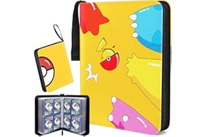 WAHJUA Porta Carte Pokemon, Album Cartella Raccoglitore da Collezione, Card Holder Album 50 Pagine-Può Contenere 400 Carte Boys Girls Young Collectors
