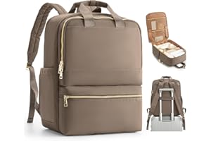 bergsalz Reiserucksack für Flugzeug Handgepäck Damen Groß Easyjet Handgepäck 45x36x20 ryanair Rucksack Handgepäck Flugzeug Rucksack Herren Damen Wasserdicht Braun