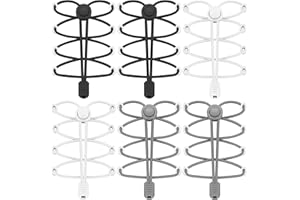 anshuke Elastyczne sznurowadła bez wiązania, 6 par sportowych sznurowadeł z szybkim zapięciem, sznurówki bez sznurowania, dla dzieci, osób starszych, biegaczy (jednokolorowe), czarny, 110