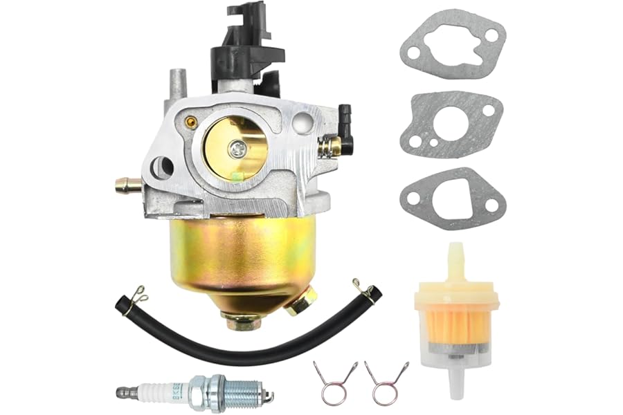 JUUDDENPARTS Carburetor Kit with Fuel Filter Spark Plug, Lawnmower Engine Parts Carb, Replacement for Mountfield HP414 SP414 HP164 SP164 M411PD RS100 Lawnmower
