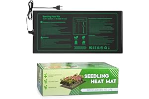 NAMOTEK Pflanzen-Heizmatte 52x24cm - wasserdichte Wärmematte zur Keimung & für Hydroponik - Langlebig, MET-Standard, EU-Stecker