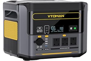 VTOMAN 1000W Portable Power Station with Expandable Capacity 2376Wh, 1H Fast Charging(0-80%), 828Wh LiFePO4 Battery Solar Generator, 2000W Peak 230V UK AC Output for Home Backup, Camping,Power Outages